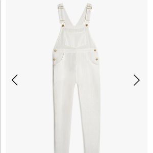 WeWoreWhat White Linen Overalls